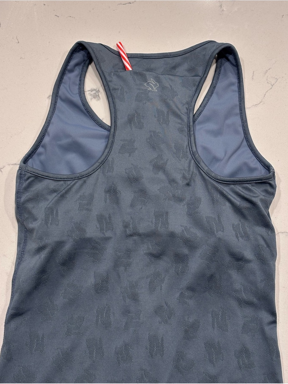 Run In Rabbit  Built in Bra Tank XS Blue - Picture 6 of 11